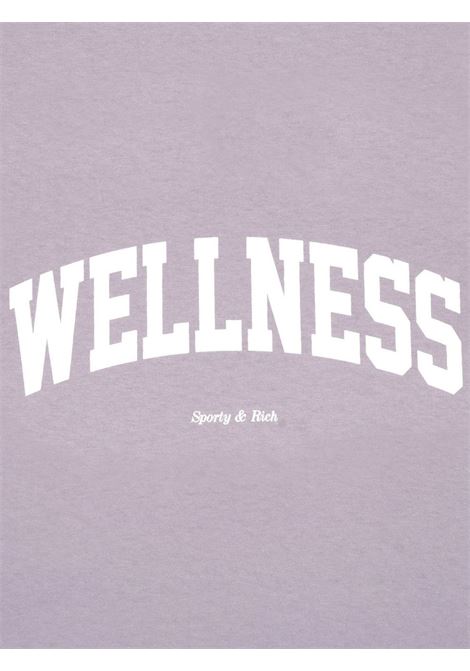 wellness ivy t-shirt man liliac in cotton SPORTY & RICH | TS385LI